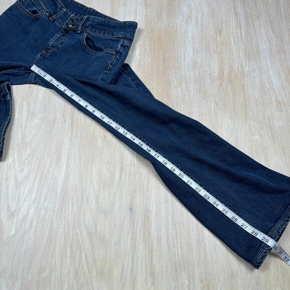 Patagonia Mid Rise Organic Cotton Dark Wash Casual Boot Cut Denim Jeans 28 - Picture 14 of 16